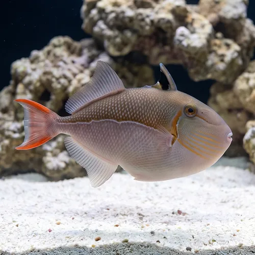 Golden back trigger fish